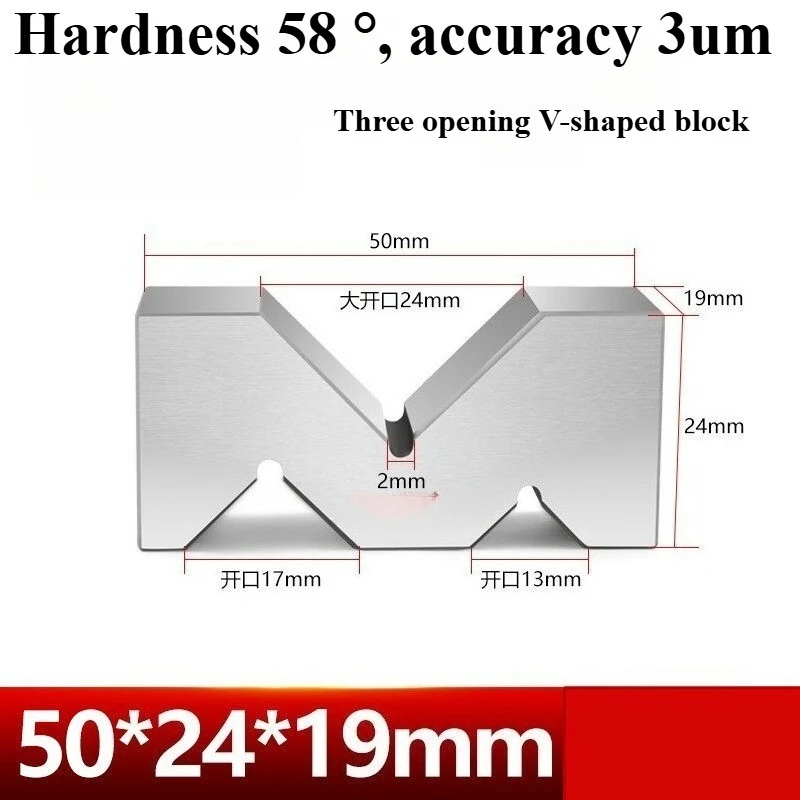 Steel Precision Three Opening V-shaped Table Fixture Inspection Parallel Cushion Block