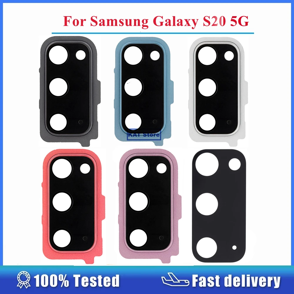 

For Samsung Galaxy S20 5G SM-G980 2020 Rear Camera Frame Bezel Bracket Cover Ring Glass Lens Replacement