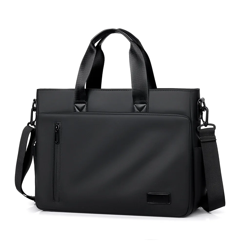 New Business Laptop Briefcase Handbag Multi‑Pocket Detachable Shoulder Strap Tote Pack for Office Work Commute Travel Use