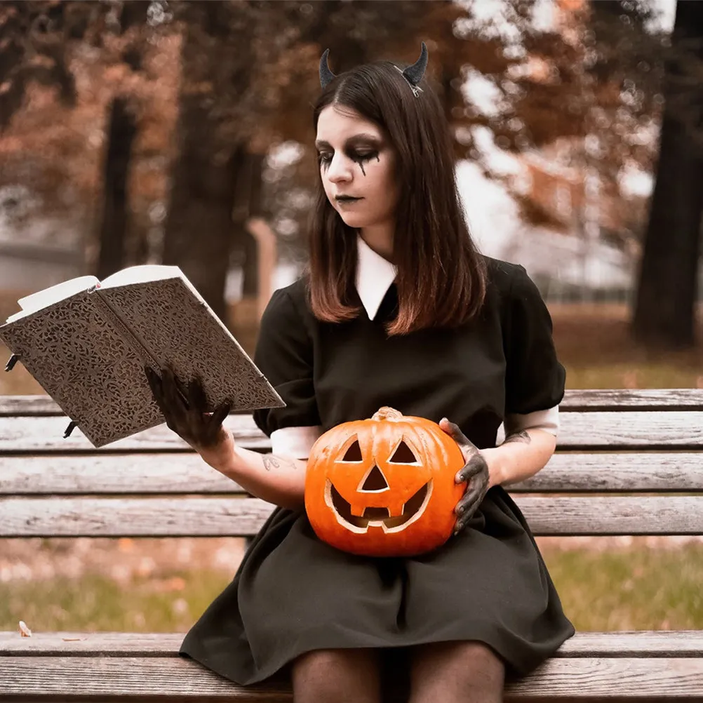 

Horn Hair Clips For Women Halloween Gothic Hair Accessories Devil Horns Black Cosplay Party Photo Props Lightweight