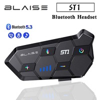 BLAISE ST1 Motorcycle Helmet Headset Handsfree Call 1000Mah Stereo Anti-Interference Waterproof Music Player Wireless Earphone
