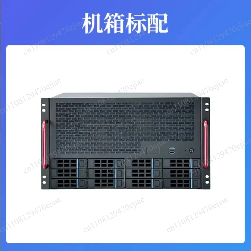 12-Bay NAS Server Chassis with ATX Motherboard & PSU - Enterprise AIO Storage Server, 8 Full-Height PCIe Expansion Slots