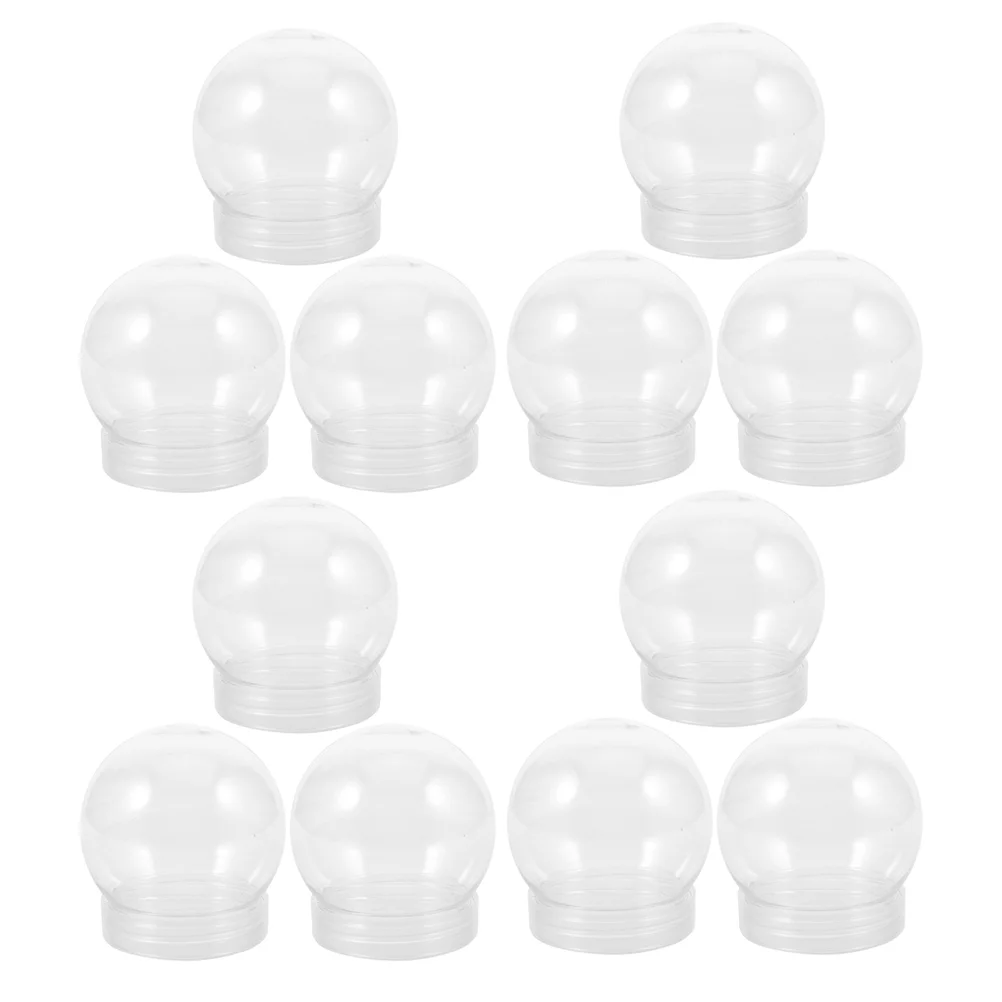 

24 Pcs Snow Globe Craft Outdoor Halloween Decorations Plastic Water Xmas Fish Tank