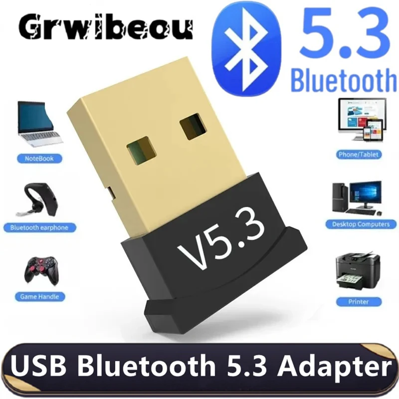

USB Bluetooth 5.3 Adapter Wireless Bluetooth 5.1 Dongle Adapter For PC Laptop Wireless Speaker Audio Receiver USB Transmitter