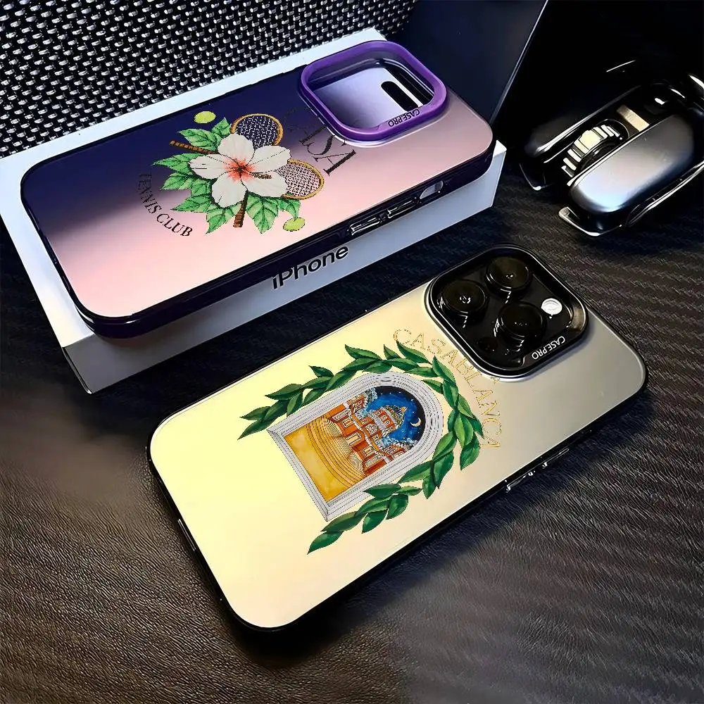 Capas de Celular Casablanca Quentes para iPhone 17 16 15 14 13 12 11 Plus Pro Max Pro com Acabamento Fosco Colorido