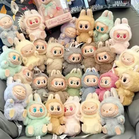 In-Stock Labubu Heartbeat Macaron Enamel Face Series Trendy Play Cute Plush Handmade Model Collection Pendant Toy Birthday Gift - AliExpress 