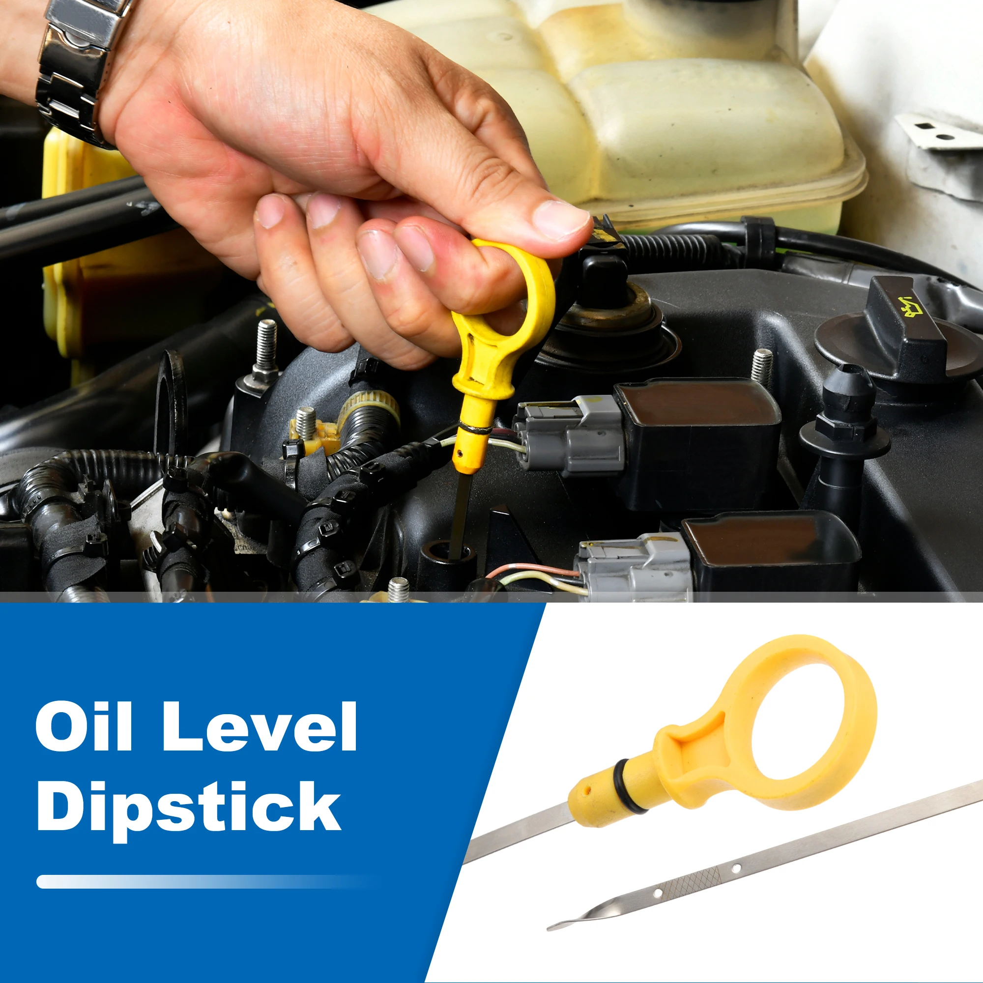 X Autohaux 4L8Z6750AA Oil Dipstick for Ford Escape 2005-2008 for Mercury Mariner 2005-2008