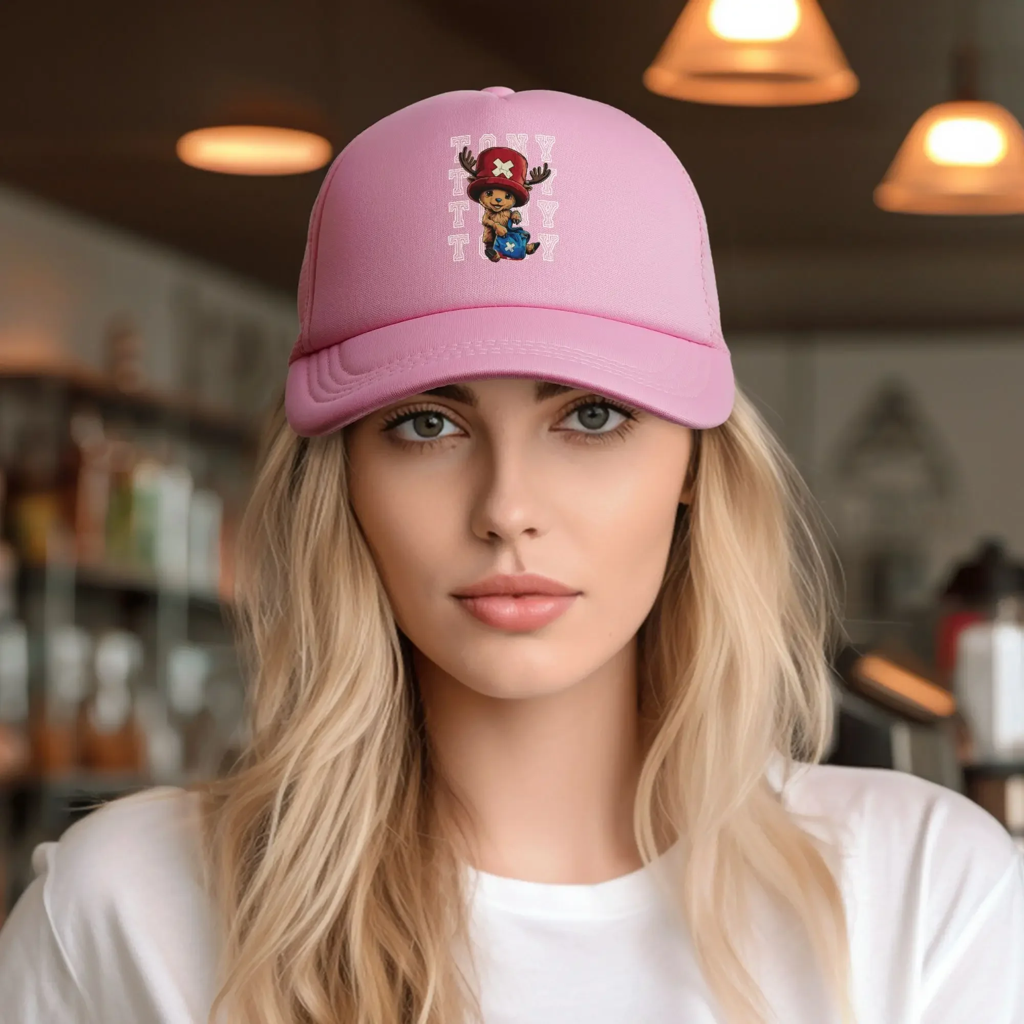 Men Women one-pieces Tony Tony Chopper Pirate Doctor Trucker Hat Fitted Mesh Baseball Caps Dad Hat Breathable Sun Caps Summer