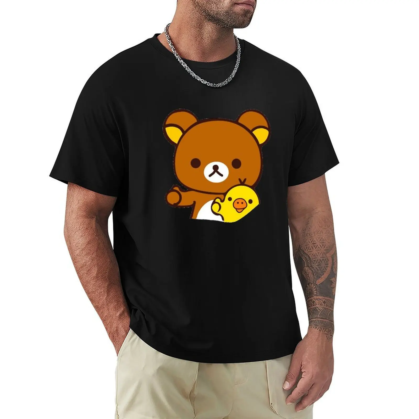 Rilakkuma And Kiiroitori T-Shirt Tough Fabric Work Tee