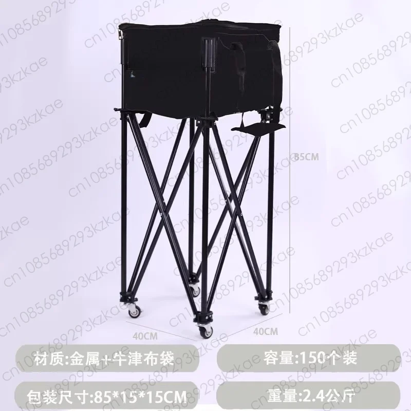 

Tennis Cart Folding Portable Coach Training Cart Moving Large Capacity Adjustable Multi-ball Frame