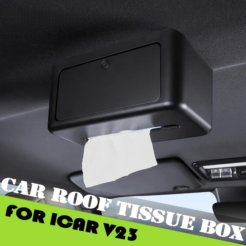 

Коробка для салфеток на крышу автомобиля, подходит для Chery ICAR V23 V23S 2025 2026, модифицированный автоматический ящик для хранения аксессуаров для салона автомобиля