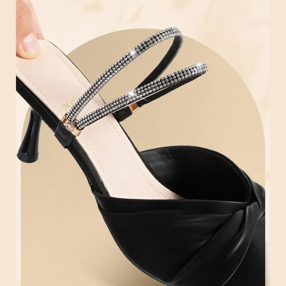 

Яркие женские шнурки со стразами, комплект противоскользящих шнурков на пятке, удерживающий щиколотке, эластичные противоскользящие шнурки