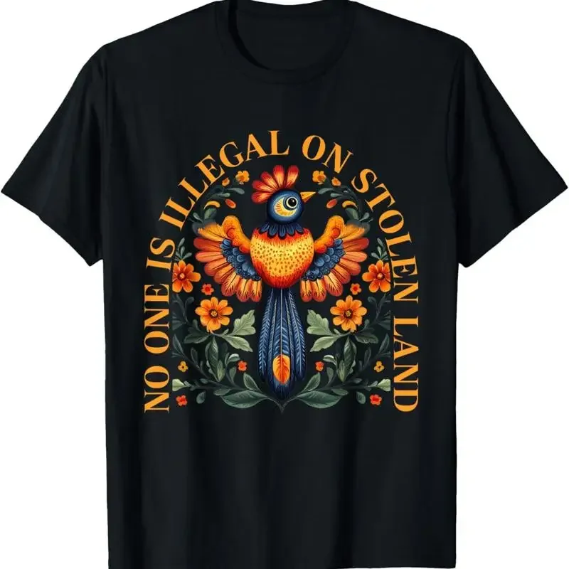No One Is Illegal On Stolen Land Native Americans Vintage T-Shirt