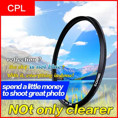 Imagen 2 del producto Zomei-filtro polarizador Circular para cámara, filtro óptico CPL de 58mm, 62mm, 72mm, 77mm para DSLR, Canon, Nikon, Sony Pro
