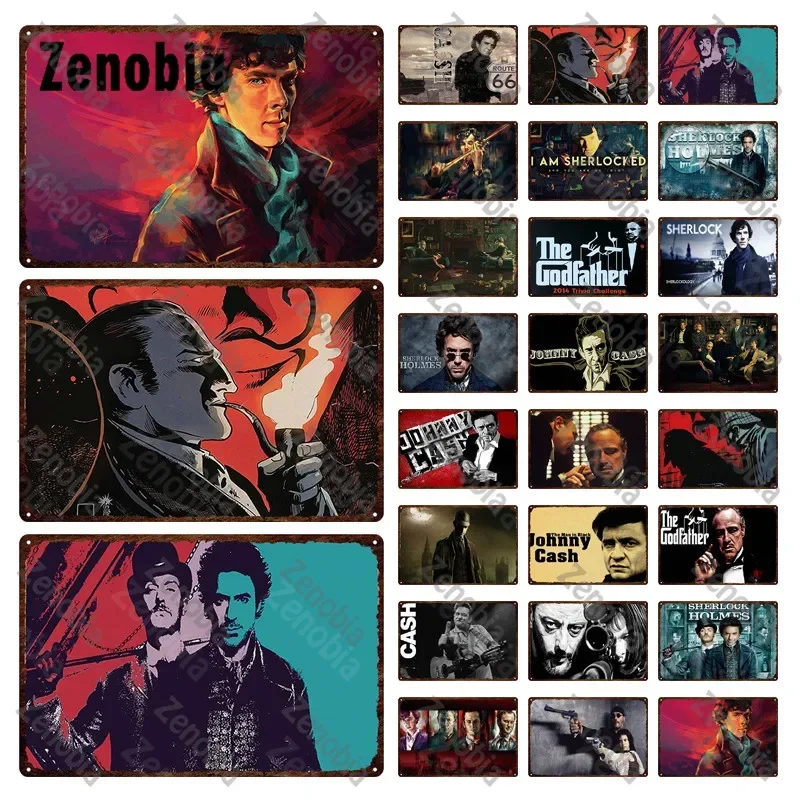

Klassisches Film-Metallschild, Metallplakat, Sherlock, das professionelle Vintage-Plakette, Heimdekoration, Blechschild