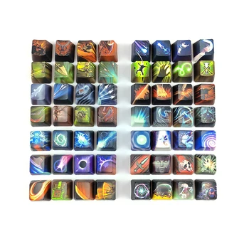 1 세트 PBT 5면 염료 서브 베드 키 캡 기계식 키보드 용 Cherry OEM XDA 프로필 키 캡 Dota 2 용 모든 영웅을 만들 수 있습니다