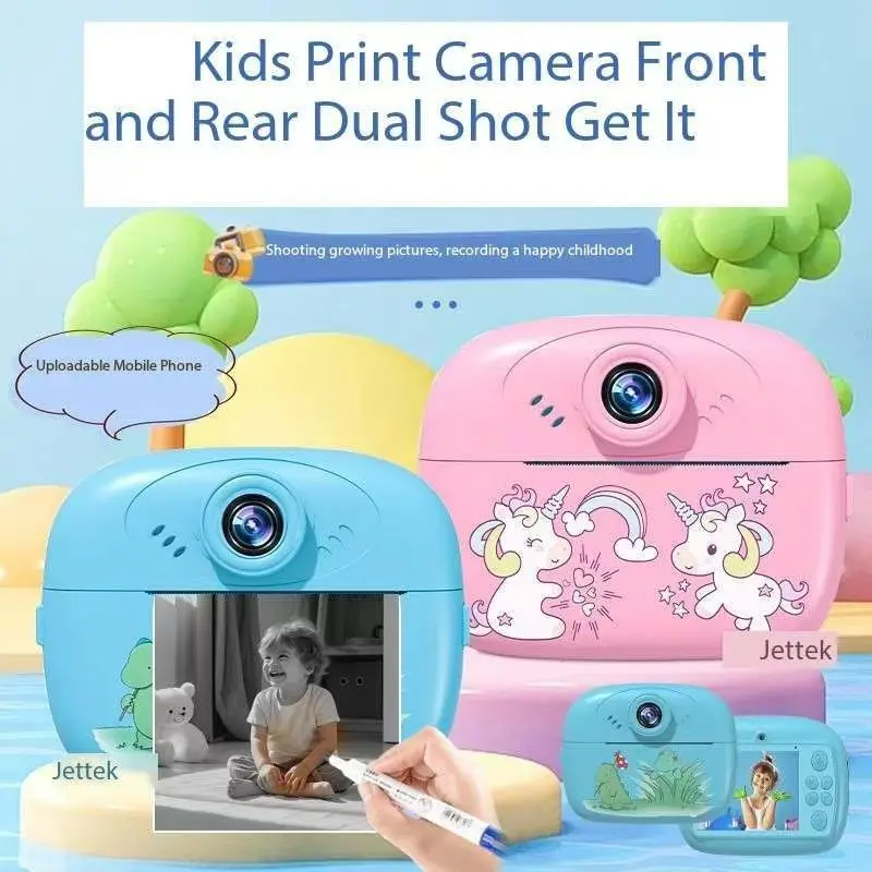 Thermal Paper Printing Camera Vlogging Cameras Portable Thermal Printer Children Gift Children's Photo Pair Photocamera Digital