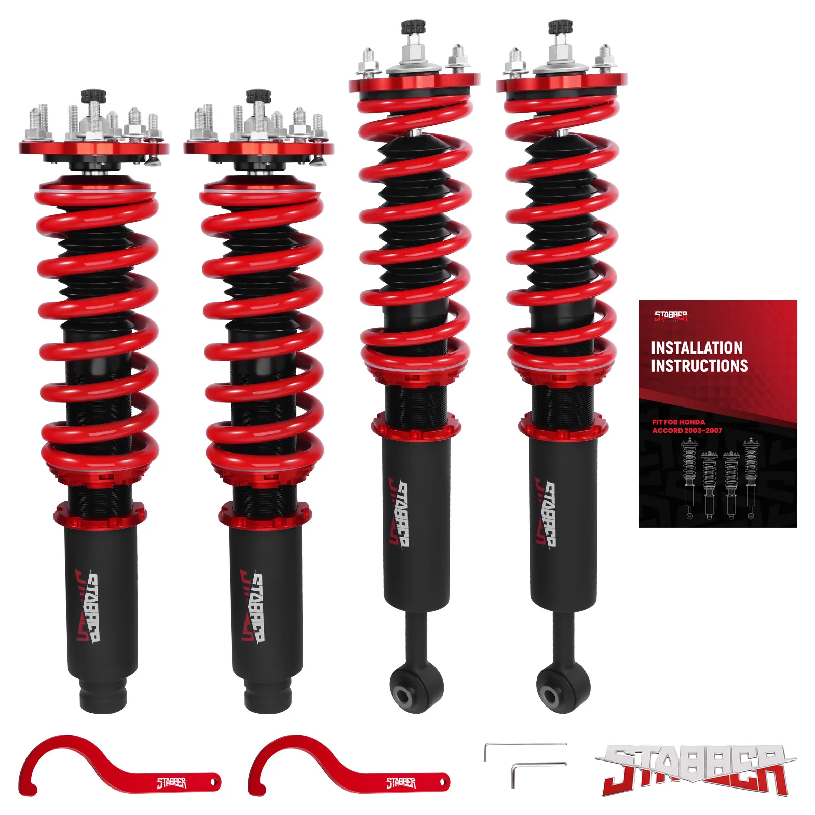 

Racing Adjustable Damper Coilovers Lowering Kit For Honda Accord 2003-07