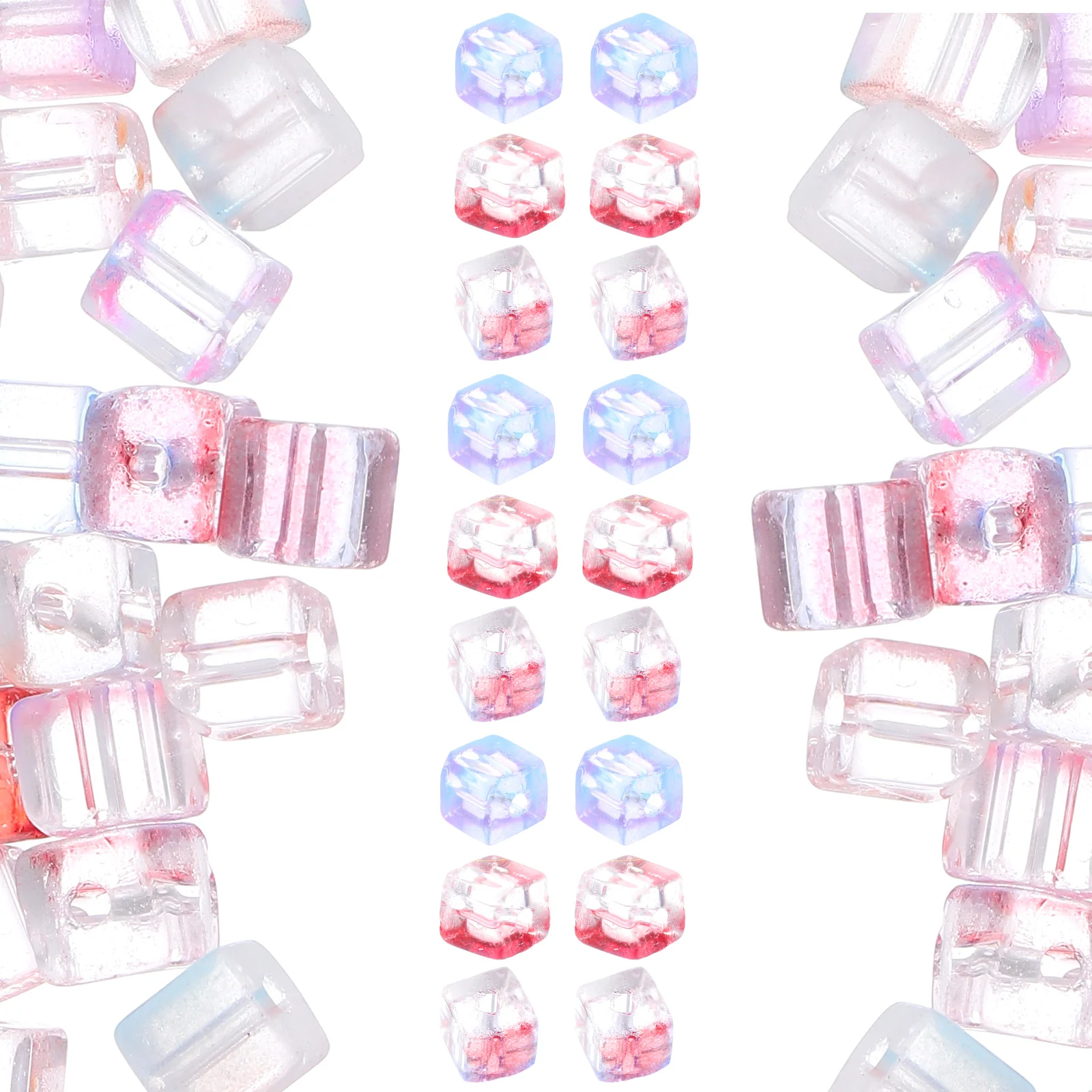 

500pcs 7mm Glass Beads for Jewelry Making DIY Bracelet Necklace Accessories Craft Spacer Beads Mixed Color Sturdy Durable