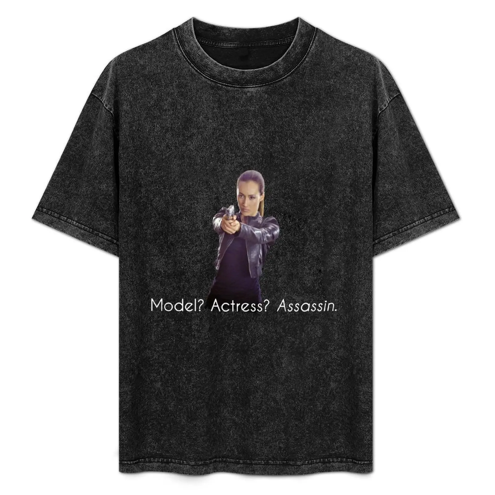 

Nikita - Model Actress Assassin. T-Shirt Casual Fashion Short Sleeve Cotton T-Shirt