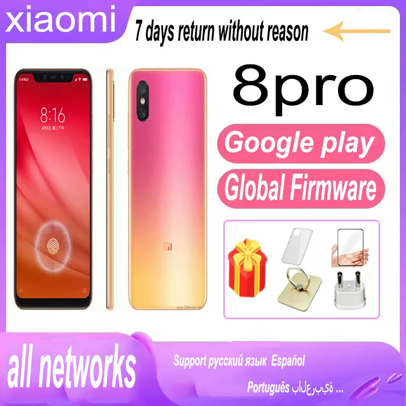 

Global rom Smartphone Xiaomi 8 Pro Snapdragon 845 Android Cellphone Fingerprint Original