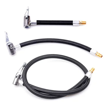 Motorfiets Fiets Band Inflator Slang Snelle Aansluiting Mondstuk Mtb Fiets Opblaasbare Luchtpomp Verlengbuis Adapter Vergrendeling Lucht Chuck