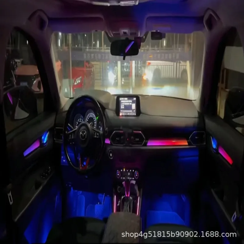 

Suitable for 17-24 Mazda CX-5 ambient lights Dynamic light and shadow thread-free LED car interior ambient lights