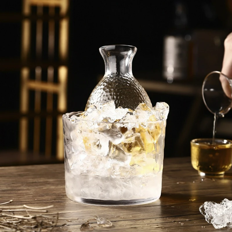 Creative Sake Glasses Cup Set Japanese Style Shot Glasses Transparent Tea Cups Wine Accessories Professional Shot Cup Set