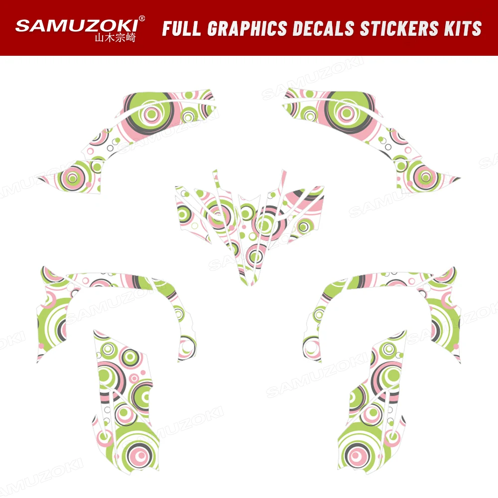Full Set ATV Fairing Graphics Decals Dirt Bike Fit for Yamaha YFZ 450R 450X YFZ450R YFZ450X 2009-2013 Decor Background Sticker