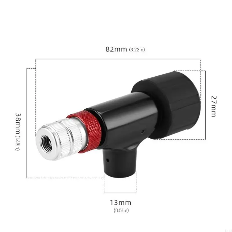 

Portable CO2 Inflator Head Aluminum Alloys Road Bike Tire Inflator CO2 Tyre Filler Air Pumps with Pressure Gauge