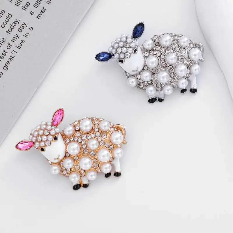 Classic Alloy Sheep Brooches For Women Unisex Animal Pins Casual Party Jewelry Accessories Gifts Decoration