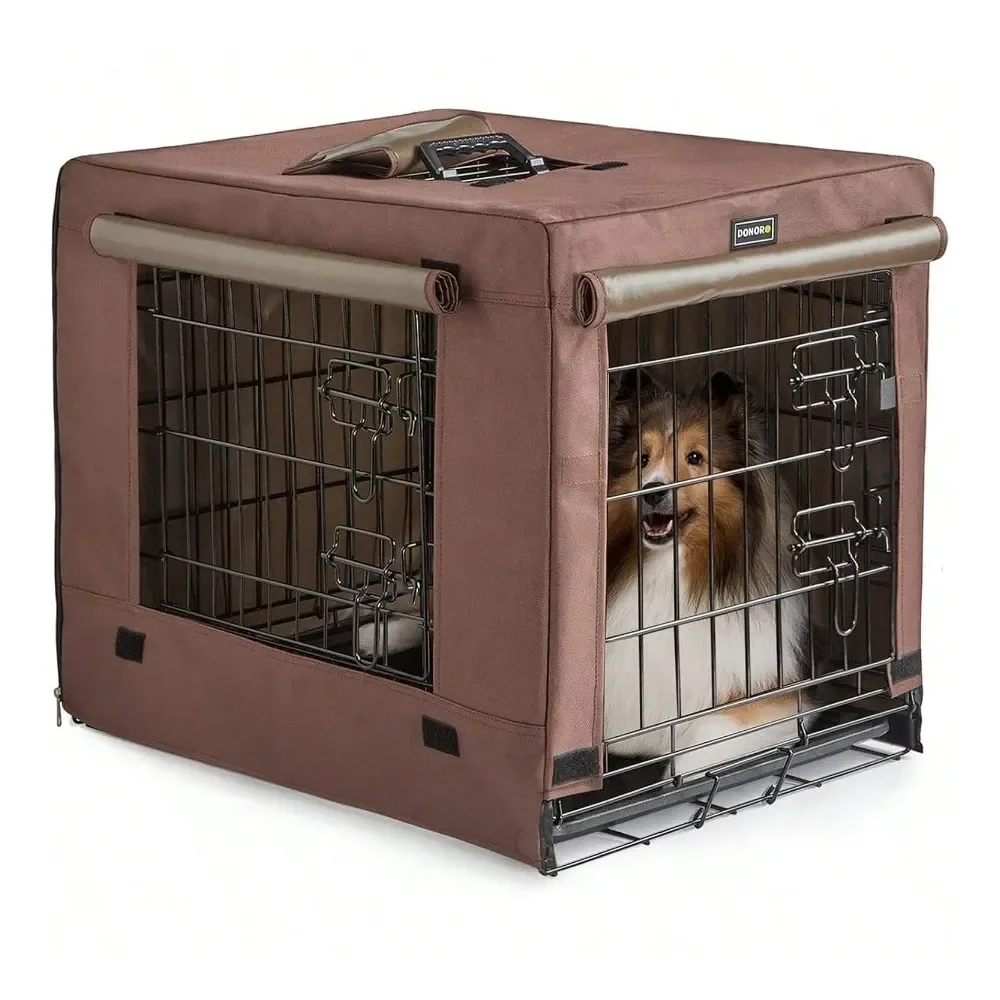 

Crates For Small Size Dogs Indoor Double Door Dog Kennels Houses For Puppy And Cats With Dog Crate Cover Collapsible Metal Cont