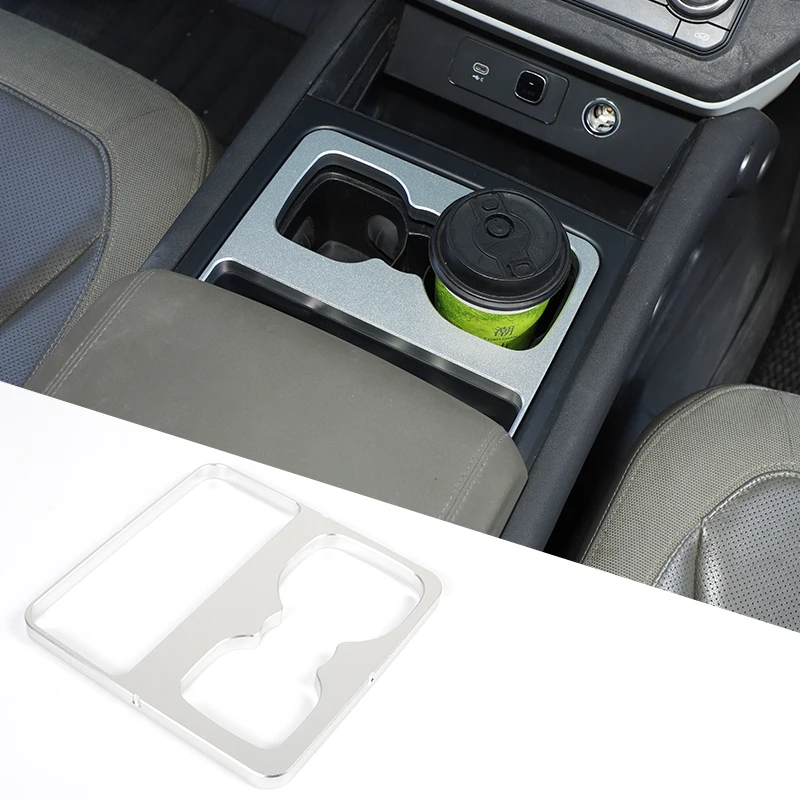 

1piece set Aluminum alloy For Land Rover Defender 90 110 130 2020-2021 car central water cup holder heightening pad accessories
