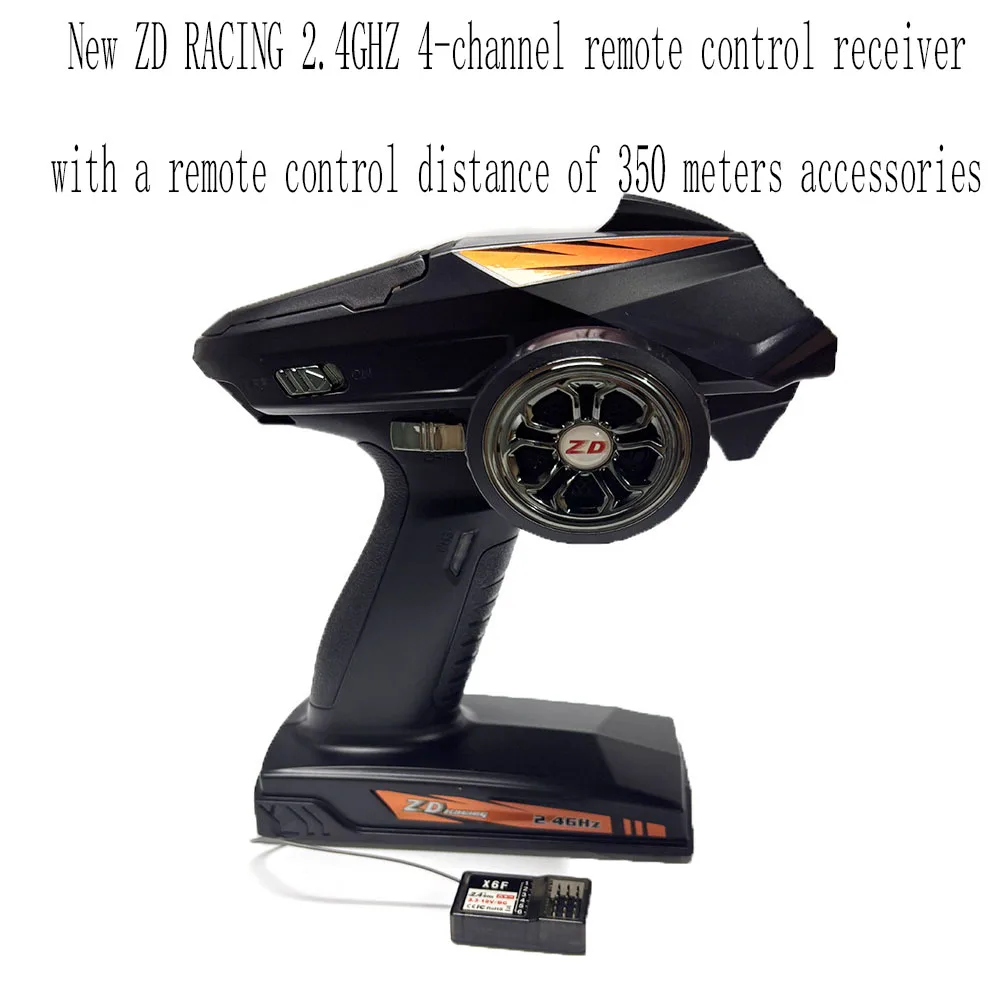 New ZD RACING 2.4GHZ 4-channel remote control receiver with a remote control distance of 350 meters accessories
