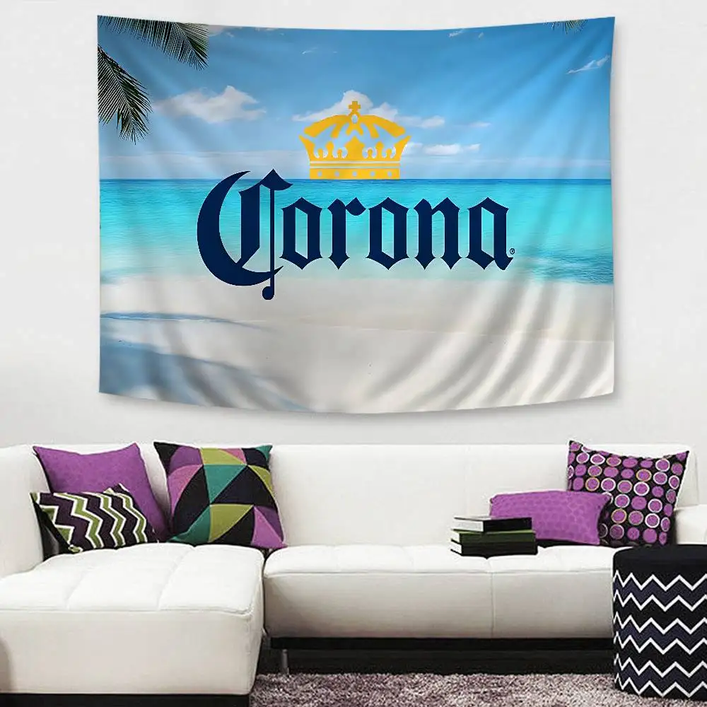 Corona Extra Beer Hanging Bohemian Tapestry Bohemian Wall Tapestries Mandala Kawaii Room Decor