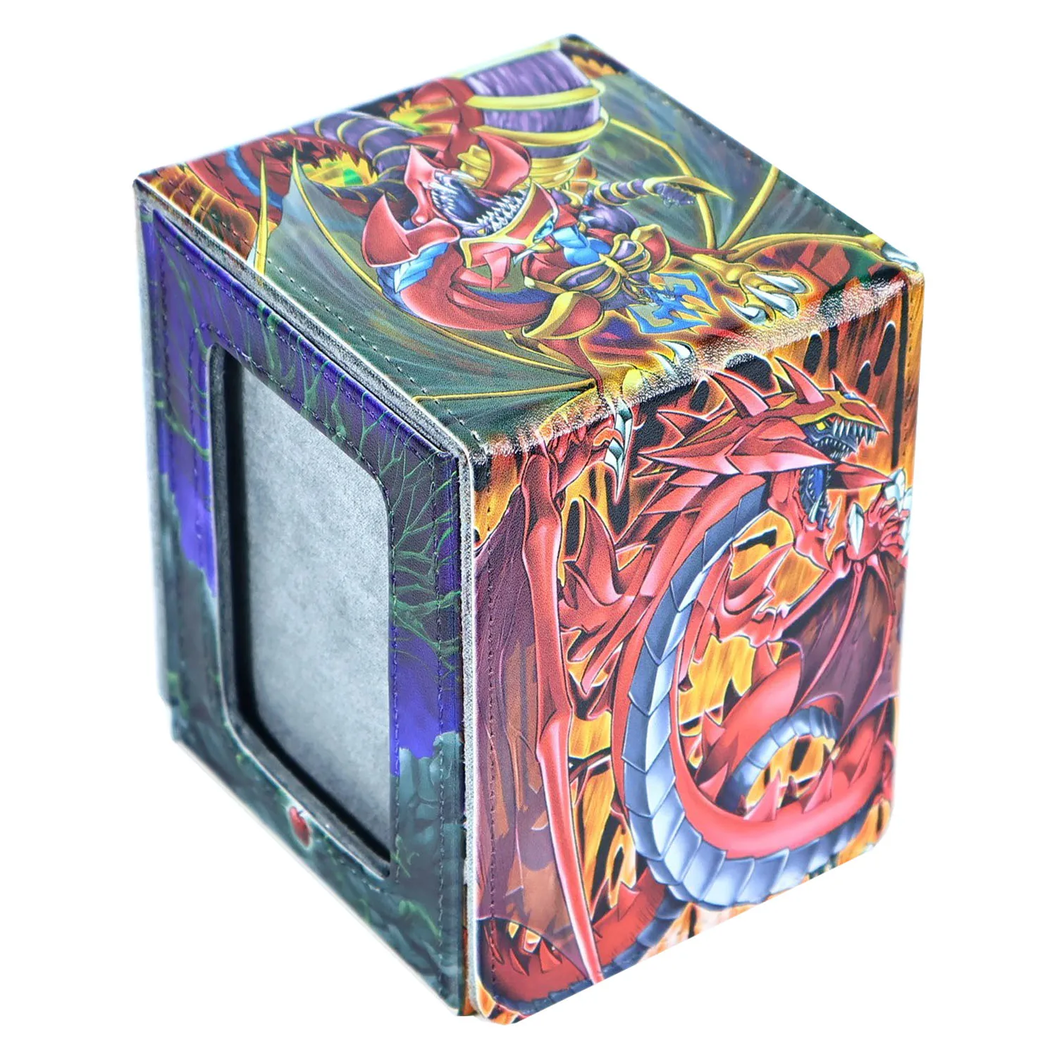 Diy Self Made Yu-Gi-Oh! Phantasm Card Storage Box Ygo Phantasm Open Window High-End Leather Card Storage Box Gift Toys