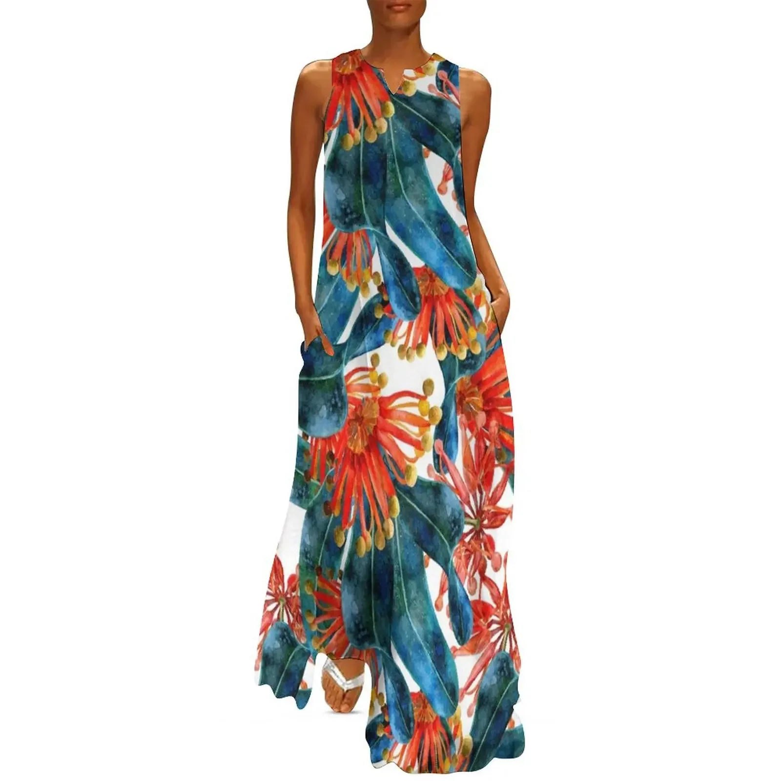 

Lucy’s Firewheel Tree Garden Long Dress summer dress women 2025 Dress women