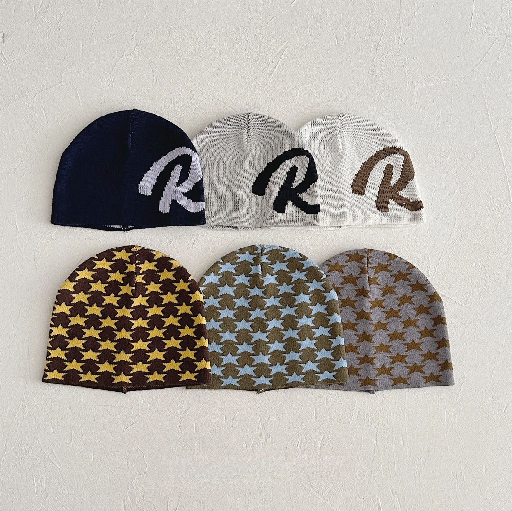 New Letter Kids Pullover Hat Soft Boys Girls Cap Beanies Toddler Children Outdoor Ear Warm Hat Bonnet