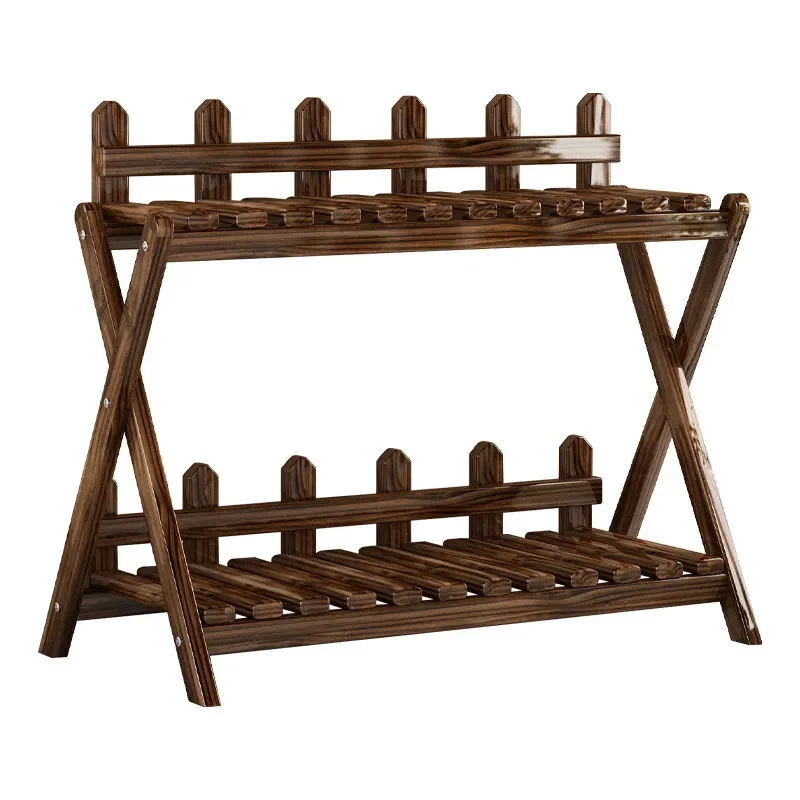 Foldable Multi Tier Plant Stand Thickened Floor to Ceiling Stepped Shelf for Indoor Balcony Office Potted Storage Rack