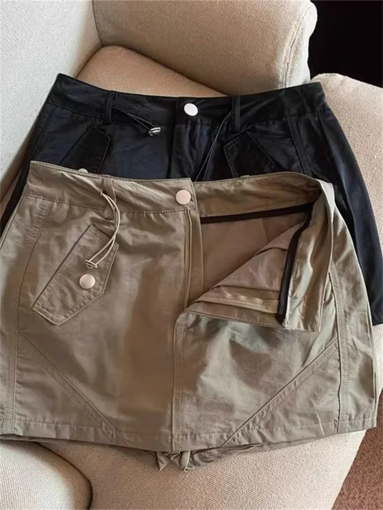 

plus Size High Waist A-Line Skirt Workwear Sle Women's Summer orts Bodycon Slimming Skirts Prevent Exposure