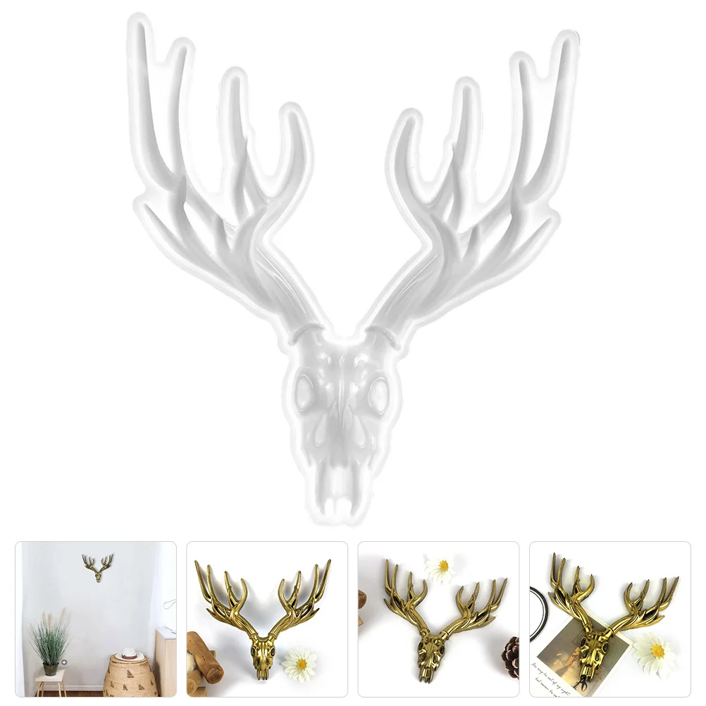 

1pcs Antler Wall Decor Mold Silicone Diy Crafts Reusable Epoxy Casting Mold For Home Art Ornament Small Figurines