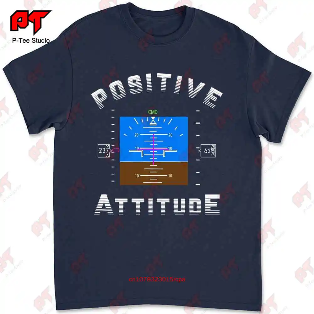 New Limited Positive Attitude Aviation Pilot Primary Flight Display T Shirt CP46