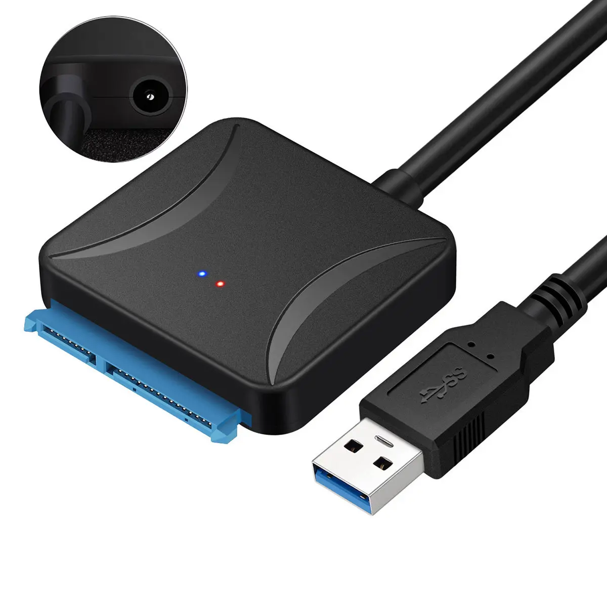 2.5 Inch to USB 3.0 Cable Converter External Hard Disk Adapter Supports SSD Hdd Data Transfer Backup Imaging Recovery USB