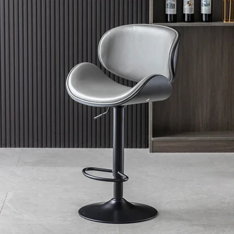Leather Wipeable Dining Chairs Designer Waterproof Vanity Lazy Dining Chairs Single Unique Taburete Alto Lounge Suite Furniture image 5