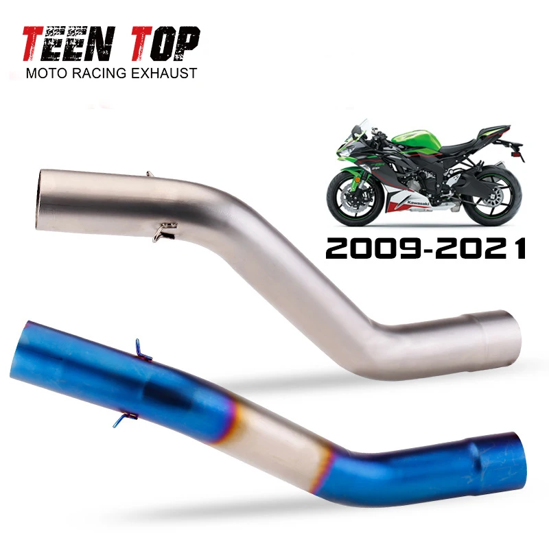 

Титановая выхлопная труба мотоцикла для Kawasaki ZX6R 636 Escape Moto Middle Link Pipe ZX-6R Exhaust Mid Connect Catalyst Pipe