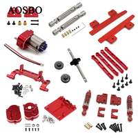 Metal chassis pull rod shock absorber transmission shaft 370 gearbox assembly For MN82 LC79 82S 82Por 1/12 RC Car Upgrade Parts