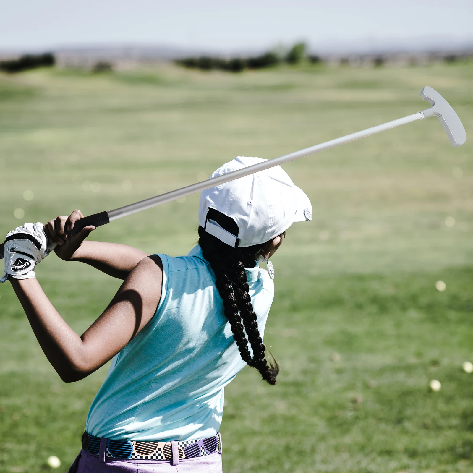 

Golf Practice Putter Zinc Alloy Detachable 3 Sections Portable Training Equipment Golfs Skills Improvement Beginner Enthusiast