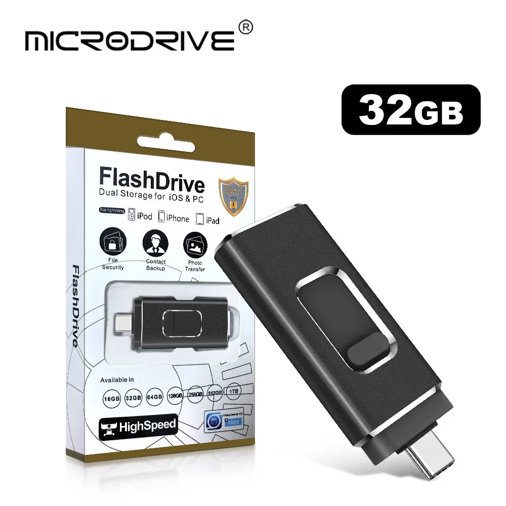 type-c cell phone flash drive for apple android 4-in-1 OTG high-speed flash drive 32g64g128g256g