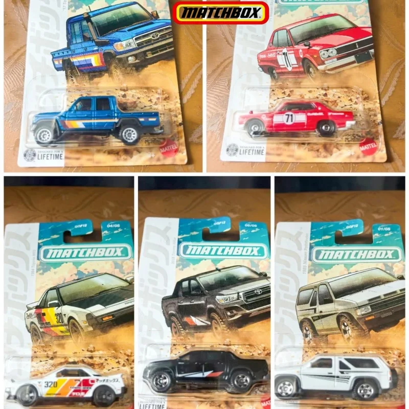 New Matchbox GGF12Q Diecast Alloy Car Model Set Nissan Skyline Toyota Pickup Off Road Simulation Vehicle Collection Toys