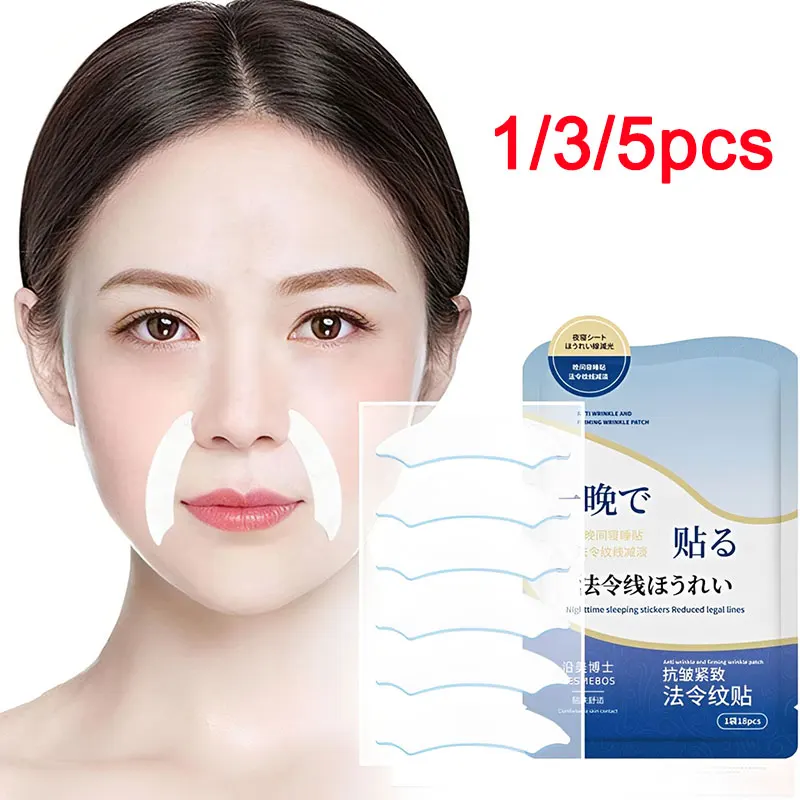 Facial Mask Anti Wrinkle And Firming Nasolabial Folds Fade Fines Lines Tighten Skin Mask Nourishing Moisturizing Skincare Patch